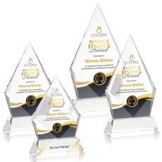 Shelton Full Color Clear on Newhaven Base Diamond Crystal Award - Full Color Imprint