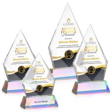 Shelton Full Color Prismatic on Newhaven Base Diamond Crystal Award - Crystal Awards