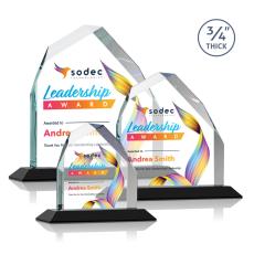 Austere Peak Full Color Black Peaks Crystal Award - Awards and Trophies