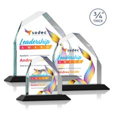 Austere Peak Full Color Black Peaks Crystal Award - Crystal Awards
