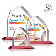 Austere Peak Full Color Red Peaks Crystal Award - Awards and Trophies