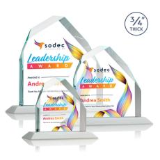 Austere Peak Full Color White Peaks Crystal Award - Crystal Awards