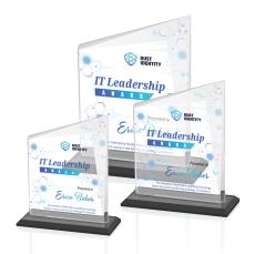 Bellamy Full Color Black Peaks Crystal Award - Awards and Trophies