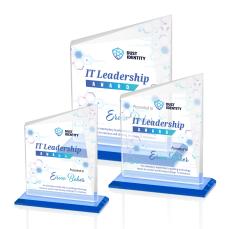 Bellamy Full Color Sky Blue Peaks Crystal Award - Awards and Trophies