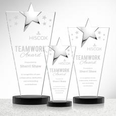 Mantella Chrome Black Star Crystal Award - Awards and Trophies