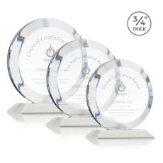 Employee Gifts - Gibralter White Circle Crystal Award