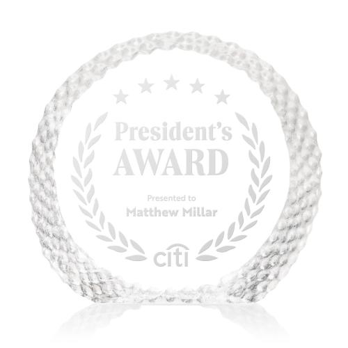 Awards and Trophies - Crystal Awards - Rossini Circle Crystal Award