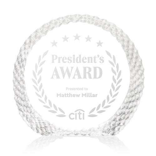 Awards and Trophies - Crystal Awards - Rossini Circle Crystal Award