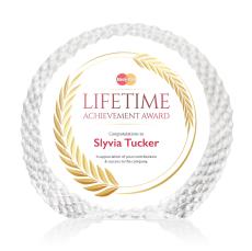 Rossini Full Color Circle Crystal Award - Crystal Awards