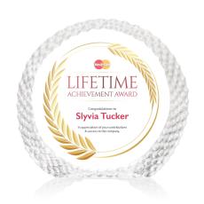 Rossini Full Color Circle Crystal Award - Crystal Awards