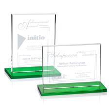 Emperor Green (Horiz) Rectangle Crystal Award - Awards and Trophies