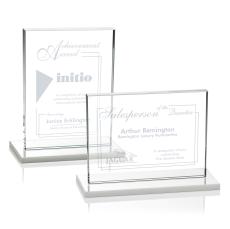 Emperor White (Horiz)  Rectangle Crystal Award - Awards and Trophies