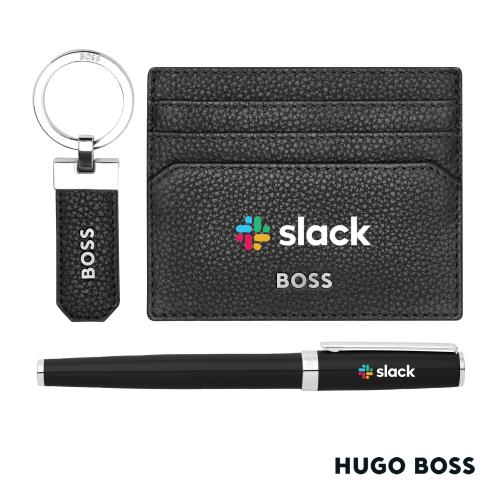 Promotional Products - Writing Instruments - Pen Sets - Hugo Boss&reg; Rollerball Pen, Key Ring & Card Holder Set