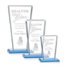 Chatham Sky Blue Rectangle Crystal Award - Awards and Trophies