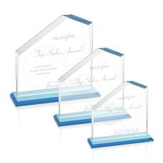 Employee Gifts - Fairmont Sky Blue  Peaks Crystal Award