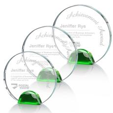 Employee Gifts - Maplin Green  Circle Crystal Award