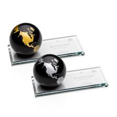 Fairfield Black Globe Crystal Award - Globe Awards