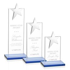 Employee Gifts - Bryanston Sky Blue  Star Crystal Award