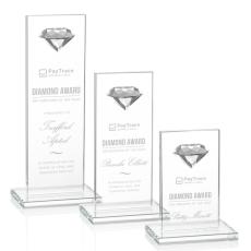 Employee Gifts - Bayview Gemstone Diamond  Towers Crystal Award