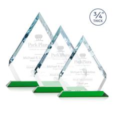 Employee Gifts - Apex Green Diamond Crystal Award