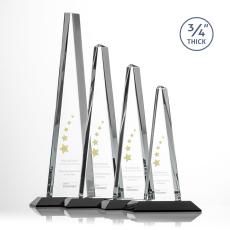 Employee Gifts - Majestic Tower Black Towers Crystal Award