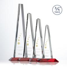 Employee Gifts - Majestic Tower Red  Towers Crystal Award