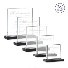 Employee Gifts - Terra Black  Square / Cube Crystal Award
