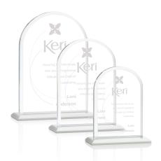 Bridgeport White  Peaks Crystal Award - Crystal Awards