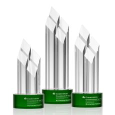Overton Green Towers Crystal Award - Colored Crystal Awards