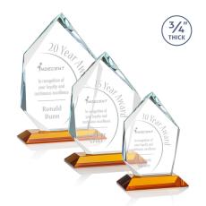Deerhurst Ice Peak Amber Peaks Crystal Award - Crystal Awards