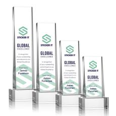 Milnerton Full Color Clear on Base Towers Crystal Award - Crystal Awards