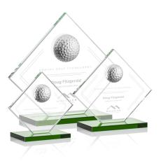 Employee Gifts - Barrick Golf Green  Globe Crystal Award