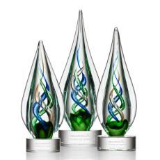 Employee Gifts - Mulino Clear Tear Drop Glass Award