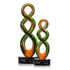 Employee Gifts - Highlander Black Unique Glass Award