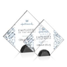Deerfield Full Color Black  Diamond Crystal Award - Crystal Awards