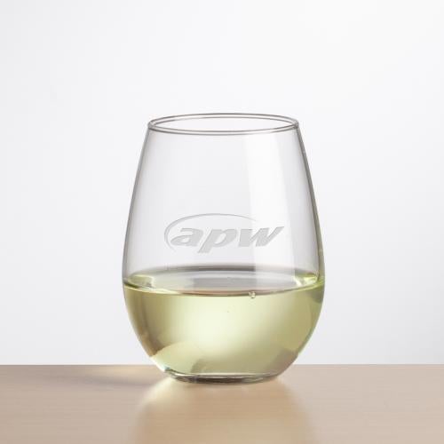 Corporate Gifts - Barware - Wine Glasses - Stemless - Ossington Stemless Wine - 12oz/16.75oz/17oz - Deep Etch