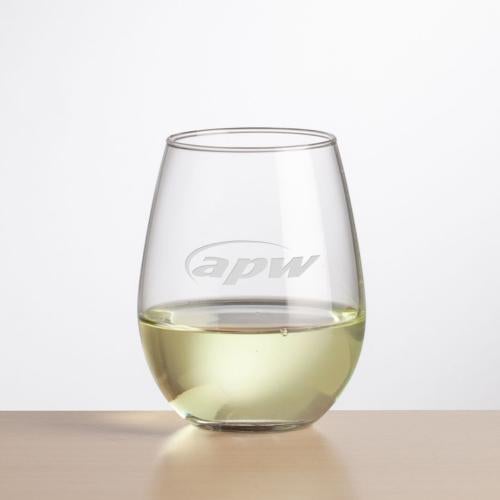 Corporate Gifts - Barware - Wine Glasses - Stemless - Ossington Stemless Wine - Deep Etch