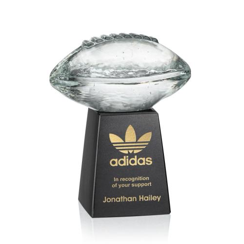 Awards and Trophies - Crystal Awards - Sports Balls Globe on Marble Crystal Award