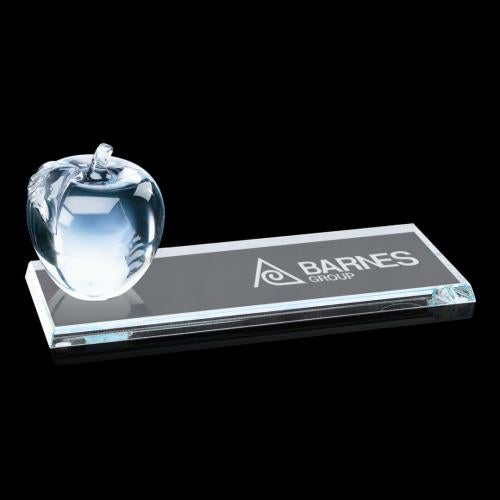 Awards and Trophies - Crystal Awards - Apple Glass on Clear Base Award