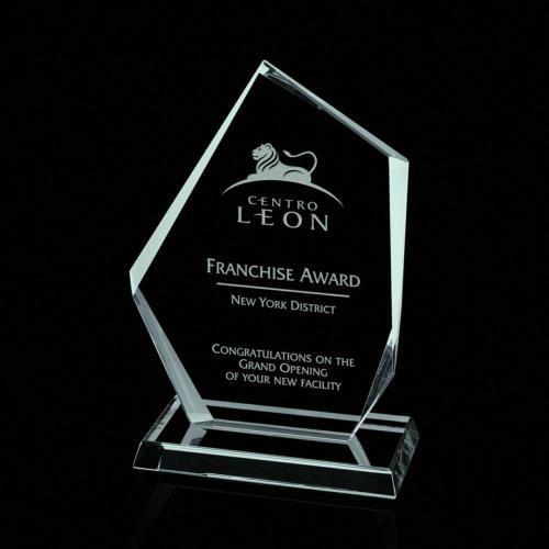 Awards and Trophies - Crystal Awards - Glass Awards - Sovereign Jade Peaks Glass Award