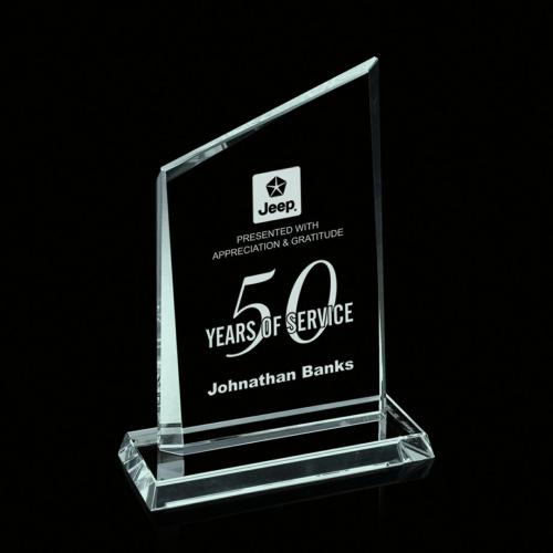 Awards and Trophies - Crystal Awards - Glass Awards - Representative Jade Peaks Glass Award