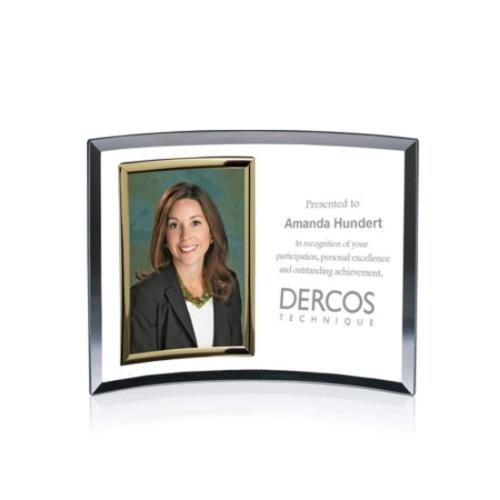 Corporate Gifts - Desk Accessories - Picture Frames - Crescent Frame - Gold