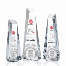 Rustern Full Color Obelisk Crystal Award - Full Color Imprint