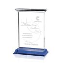 Tobermory Blue (Vertical) Rectangle Crystal Award