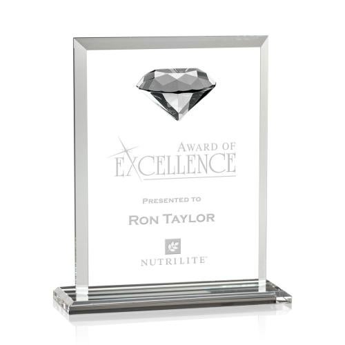 Awards and Trophies - Crystal Awards - Sanford Gemstone Diamond Crystal Award