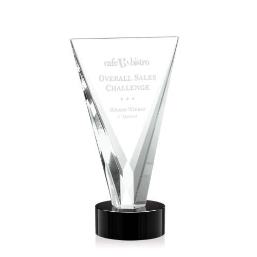 Awards and Trophies - Crystal Awards - Mustico Black Unique Crystal Award