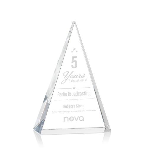 Awards and Trophies - Crystal Awards - Monroe Pyramid Crystal Award