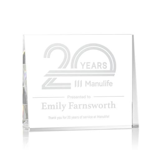 Awards and Trophies - Crystal Awards - Sylvania Rectangle Crystal Award