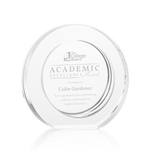 Awards and Trophies - Crystal Awards - Templeton Circle Crystal Award