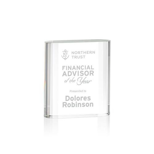 Awards and Trophies - Crystal Awards - Merit Rectangle Crystal Award